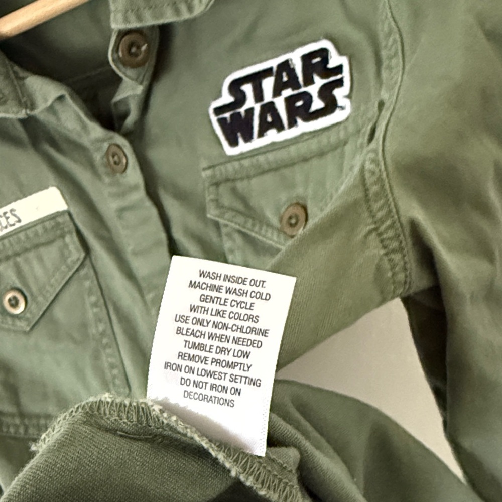 Star Wars Elite Forces Patches Button Down Shirt in Green Sz S - Picture 6 of 8